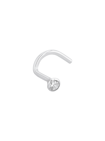 Nasenpiercing Silber 925, rhodiniert in Silber