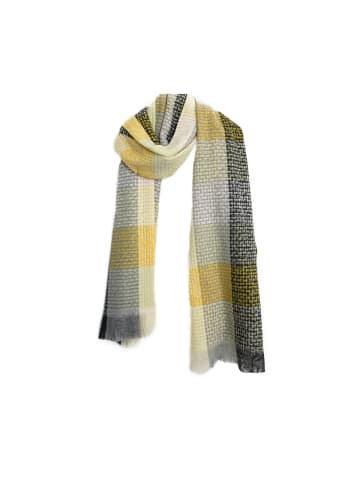 Damen-Schal mit Cashmere-Touch - Modeschal mit Karomuster 70x200 cm in Gelb