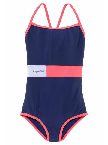 Badeanzug in marine-pink-weiß