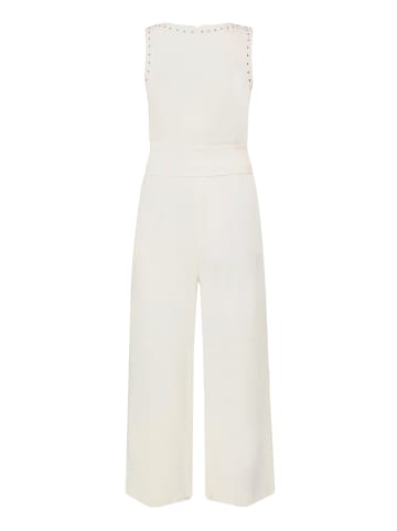 Jumpsuit mit Gürtel in Rohweiß