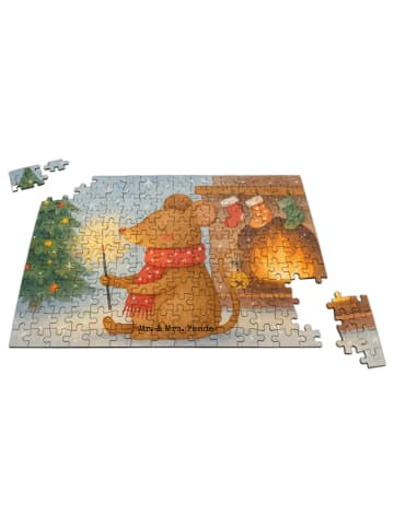 Puzzle Maus Weihnachten Design ohne Spruch in Weiß