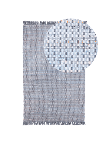 Kurzflor BESNI in Grau - (W) 140 x (H) 1 x (L) 200 cm