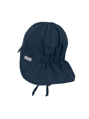 Schirmmütze mit Nackenschutz uni in marineblau