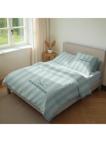 Bettwäsche Set Modern Stripe, 135x200 cm in Grün