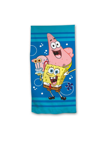 Spongebob Schwammkopf Strandtuch 70x140 cm leicht und schnelltrocknend in Blau