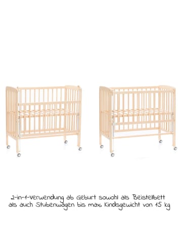 2in1 Beistellbett, Stubenbett Nino (auch in braun