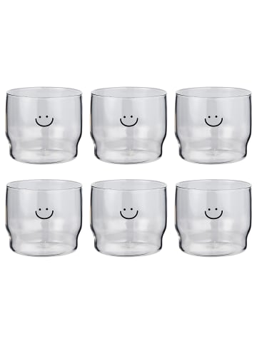 Butlers Trinkglas LOVELY Smile 6er-Set in Durchsichtig