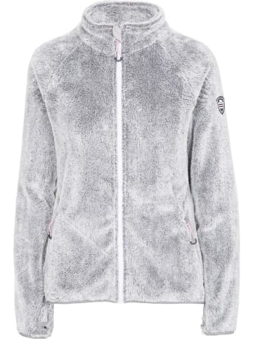Fleecejacke/Fleecepullover in Silber