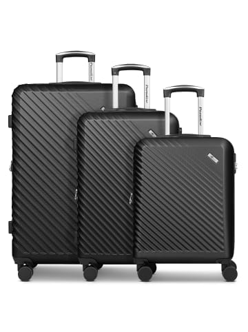 Paradise 2.0 4 Rollen Kofferset 3-teilig mit Dehnfalte black