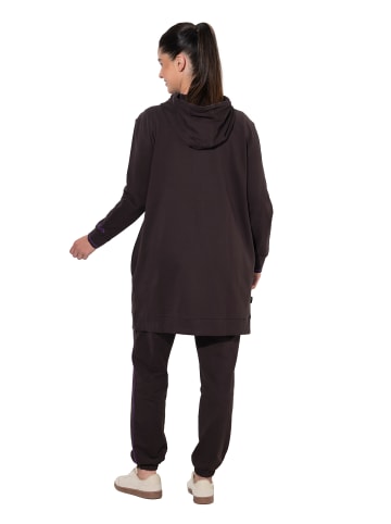 Sweatjacke in mahagoni