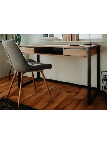 Schreibtisch Artisan Eiche, anthrazit 120 cm, Laptoptisch mit Schubladen