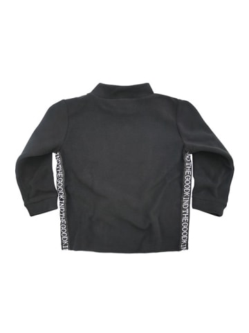 Fleece Langarmshirt in Schwarz