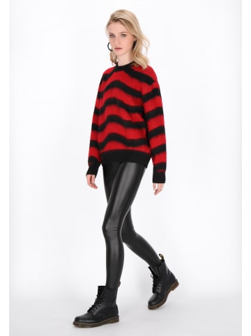 Women Sweater in black red