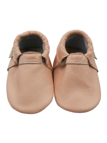 Baby Leder-Krabbelschuhe in Rosa