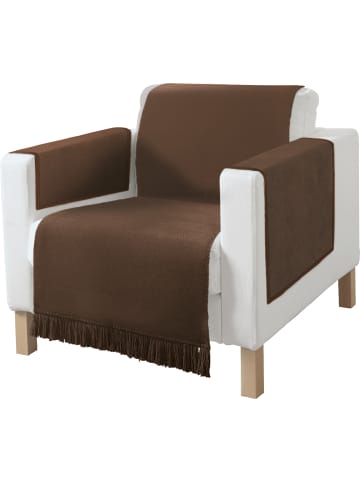 Baumwollmischung Sessel- und Sofaschoner-Set 3-teilig Catania in schoko