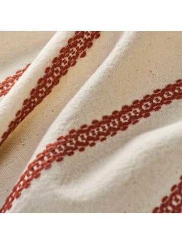 Geschirrtuch REBECCA Natur Gewebtes Streifen Muster in Rot