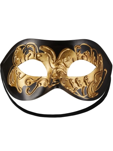 Faschingskleidung/Maskeradenverkleidung, schwarz/gold, ca. 18 x 9 cm