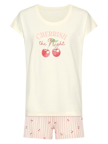 Shorty in ecru/ rose