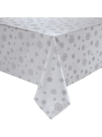 Jacquard, Baumwollmischung Tischdecke Marbella in silber