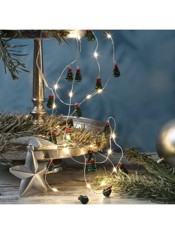 LED Deko Lichterkette Tannenbäume 20LED mit Timer L: 1,9m in grün