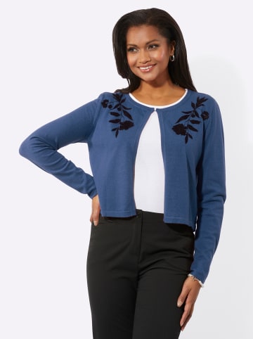 Cardigan in jeansblau