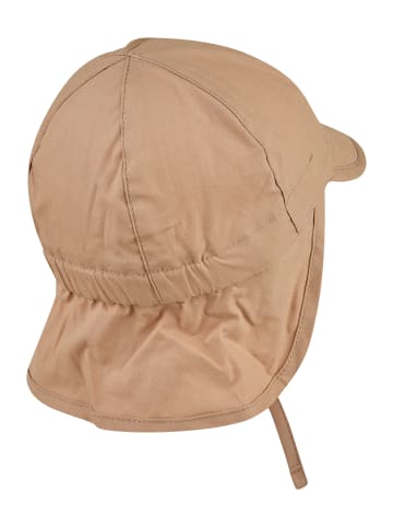 Schirmmütze mit Nackenschutz uni in taupe