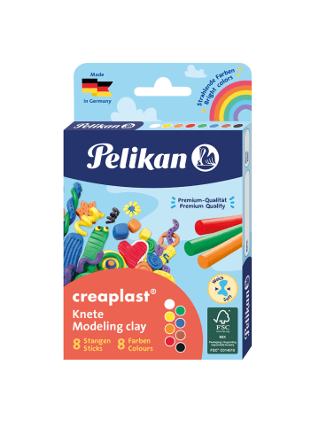 Kinderknete creaplast - 8 Farben sortiert Faltschachtel.