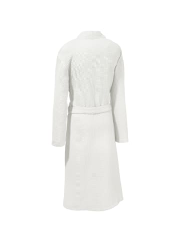 Piqué Unisex-Bademantel lang Hohenfels in weiß