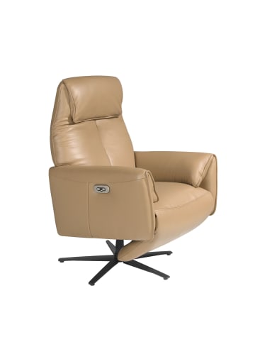 Relax-Drehsessel 5086 in Sand / Schwarz – (B)79 x (H)83 x (T)108 cm