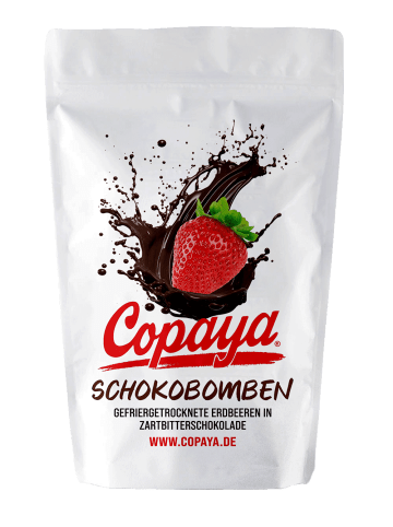 1kg Schokobombe Erdbeeren in Zartbitterschokolade
