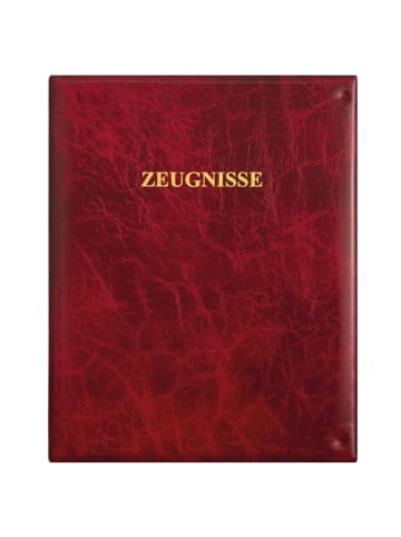 Zeugnisringbuch Dunkelrot - ohne Einlagen – Lederoptik in Rot