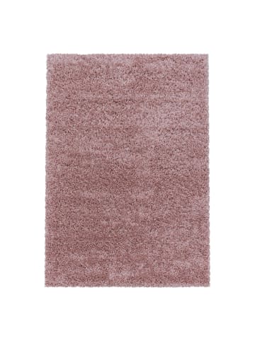 Hochflor Teppich Sima in Rosa