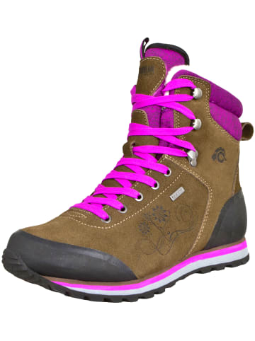 Wanderstiefel gefüttert in Braun-Lila