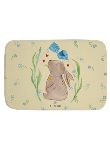 Badematte Hase Blume ohne Spruch in Blumig