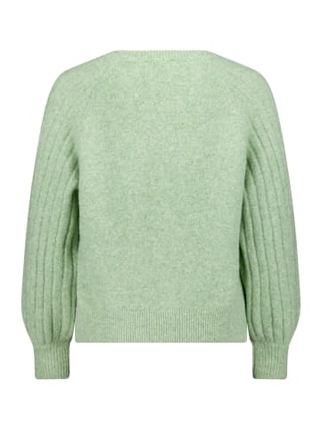 Strickpullover mit Rundhalsausschnitt in Green Melange