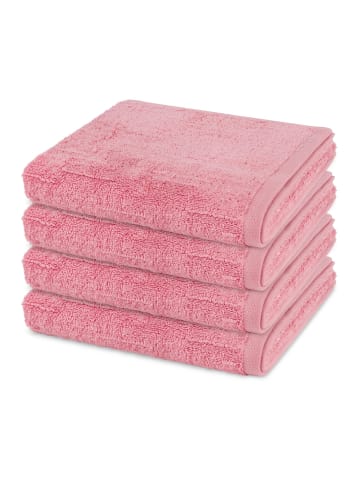 4 X Handtuch im Set Premium in Altrosa
