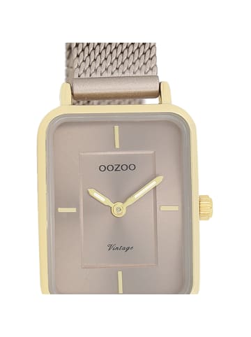 Analog-Armbanduhr OOZOO Vintage Series beige extra groß (ca. 22x30mm)