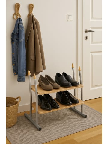 Schuhregal "Delvin" in Buche-Nachbildung, 2 Böden