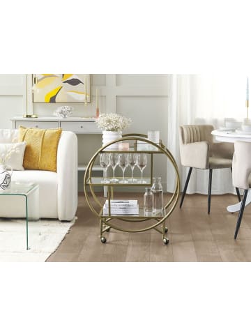 Servierwagen COLTON in Gold/Transparent - (W) 38 x (H) 79 x (L) 70 cm