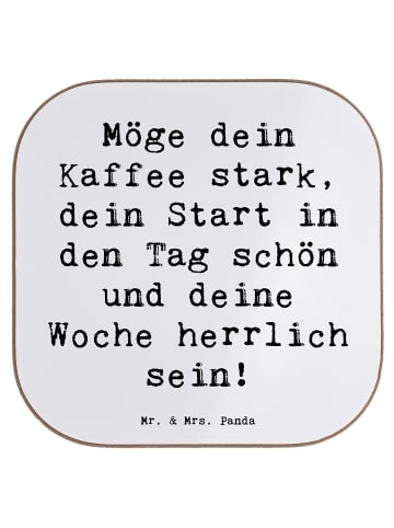 Glasuntersetzer Spruch Selbstzweifel Überwinden... in Weiß
