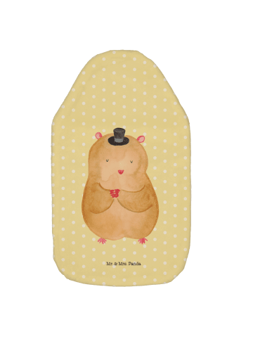 Wärmflasche Hamster Hut ohne Spruch in Gelb Pastell