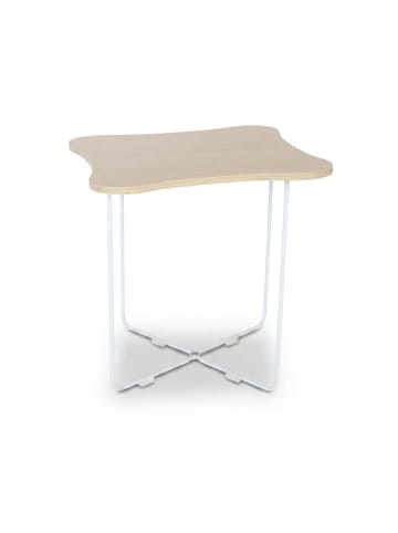 Beistelltisch in Natur/ Weiß - (B)40 x (H)40 x (T)40 cm