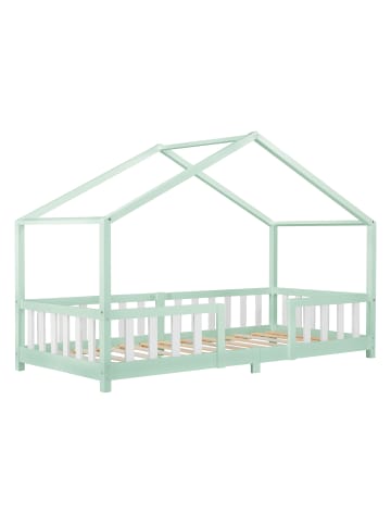 Kinderbett Treviolo in Hellgrün Weiß (L)200cm (B)90cm