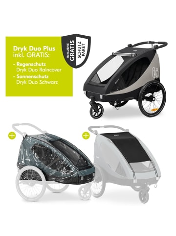 2in1 Fahrradanhänger Dryk Duo Plus für 2 in black