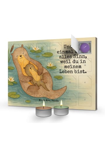 Adventskalender Otter Kind Design mit Spruch in Weiß
