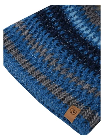 Strickwintermütze in jeansblau