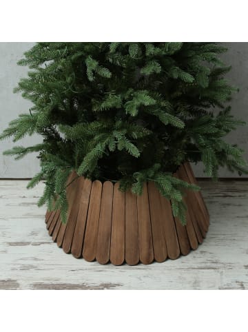 Weihnachtsbaumrock aus Holz Abdeckung für Baumständer D: 57cm in braun