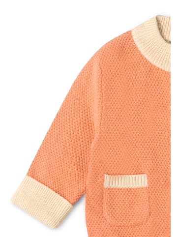 Kuschelige Strickjacke in Koralle