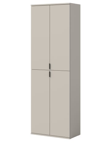 Stauraumschrank in kaschmir 61 x 193 cm, Flurschrank mit 9 Fächern