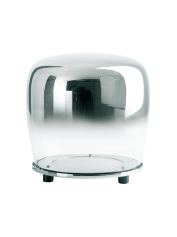 LED Tischleuchte "SMOKY" in chrome - (L)18 cm x (B)18 cm x (H)18 cm - EEK G